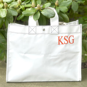 Monogrammed Coated Rigger Tote