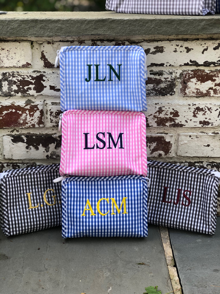 Gingham Cosmetic Case