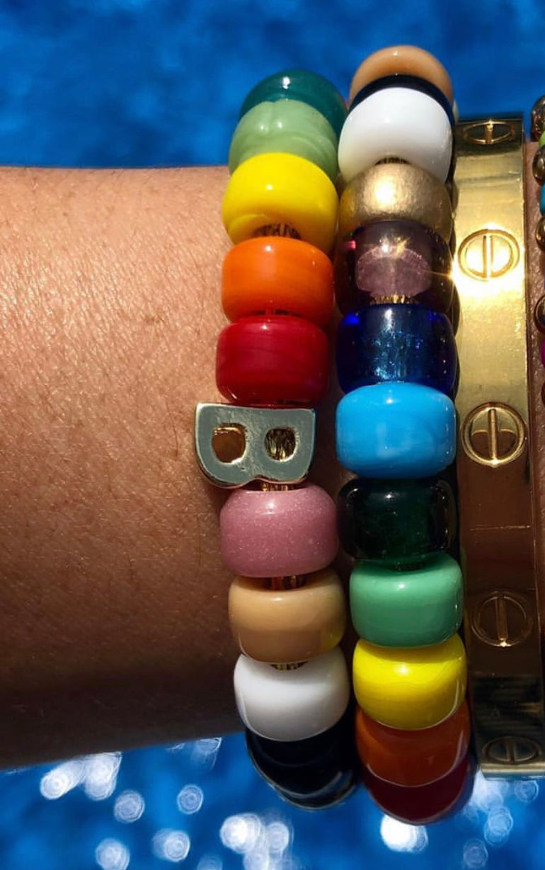 Rainbow Glass Bracelet (No Personalization)