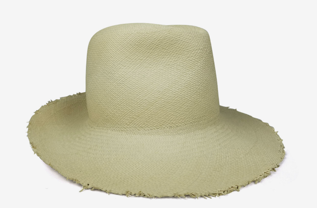 Monogrammed Handpainted Frayed Edge Panama Hat