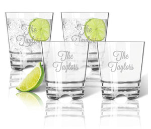 Personalized Unbreakable Tumbler Whiskey Glass Set of 4